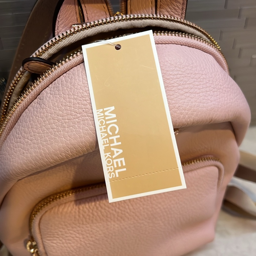 BRAND NEW micheal kors backpack in pink still with tags gold accents** - Picture 4 of 6